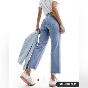 Topshop Cropped Light Blue Jeans